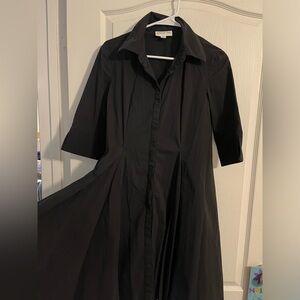 Black button up shirt dress